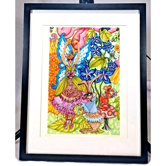 Janet O'rourke Fairy Fairies Mushroom Fantasy Lithograph Limited Edition 5/250 - Picture 1 of 10